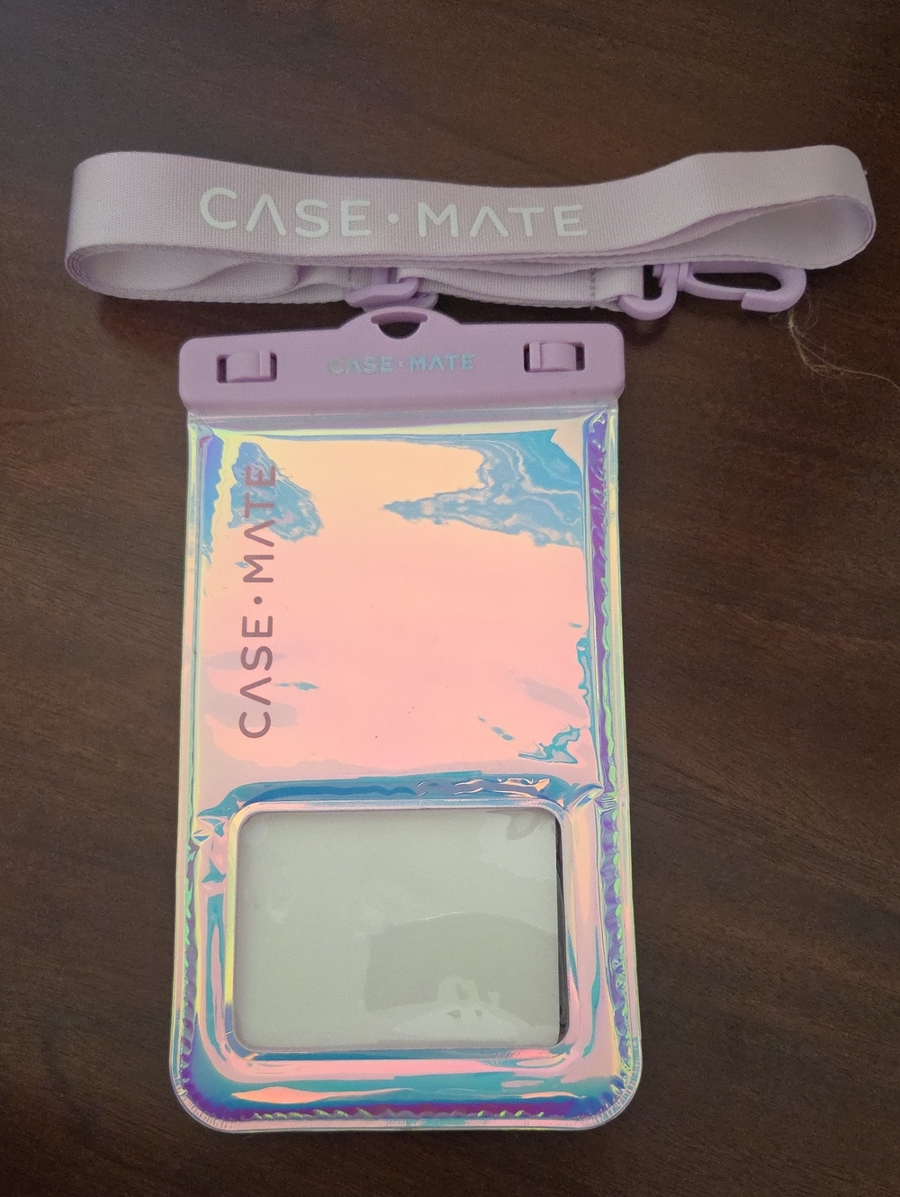 case-mate Iridescent Pink Waterproof Phone Pouch with Lilac Strap